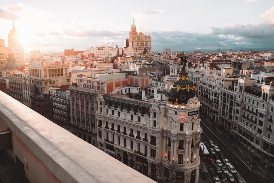 Vues de bâtiments à Madrid